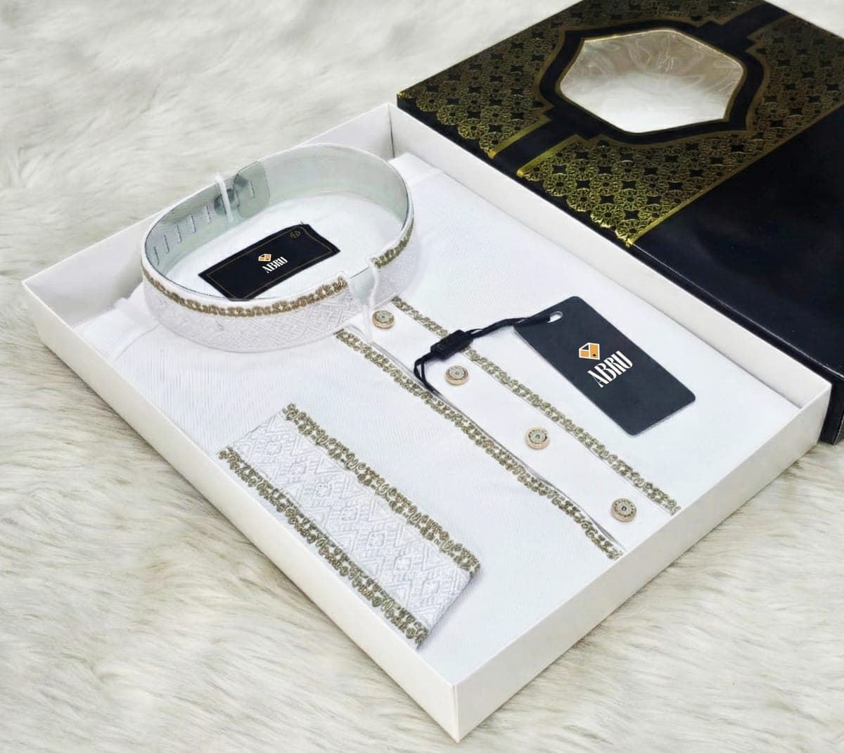 Jafran Pristine White Panjabi